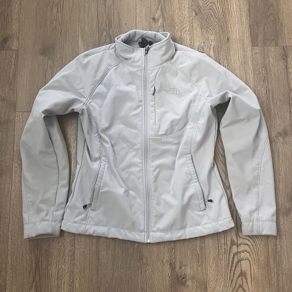 The North Face Apex Bionic womens medium Gray fleece lined jacket full zip